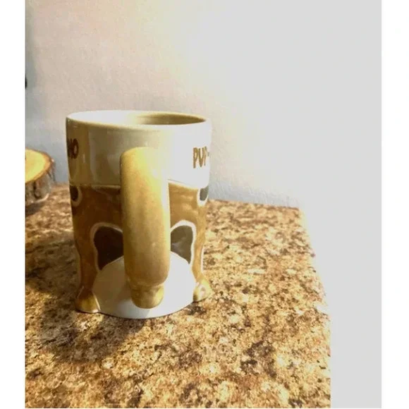 RARE Vintage 3D Pup-uccino Mug - 1970's Puppy Coffee Mug - Brown Dog Cup - Picture 6 of 10